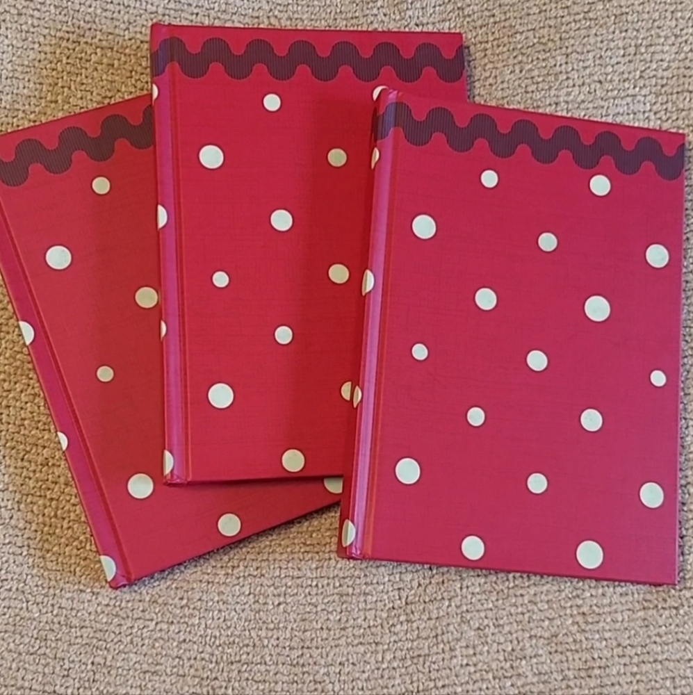 Hallmark Hardcover Lined Journal Notebook, Red, Set of 3